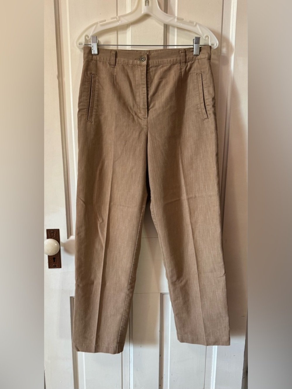 Christopher & Banks Taupe Wide-Leg Pants